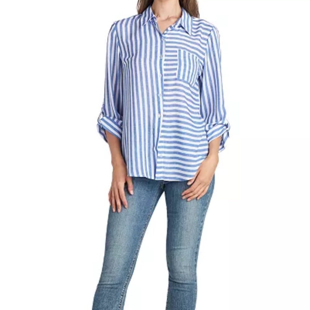 BCX Pinstripe Button Up Shirt